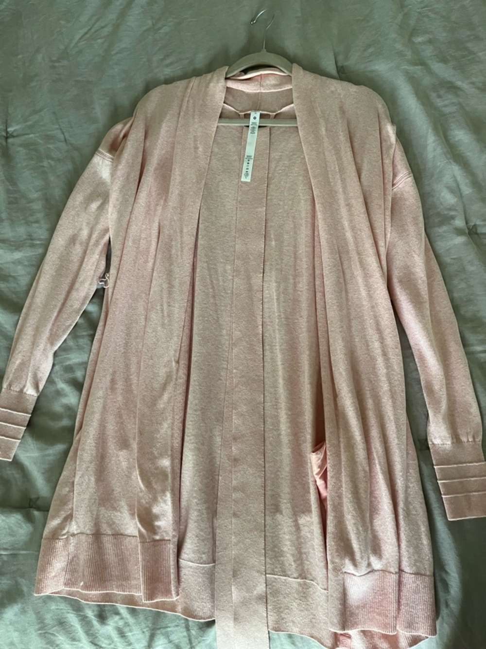 Lululemon Light Pink Open-Front Women's Cardigan Sweater
